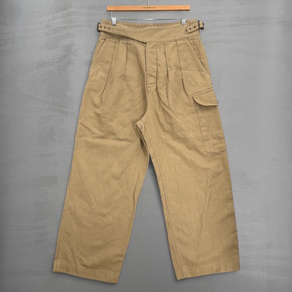 Banana Republic Wide Leg Cargo Trousers in Khaki